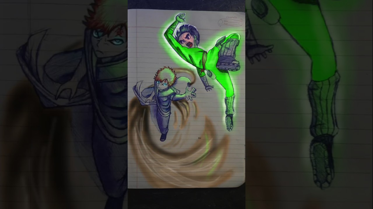 Gaara And Rocklee Sketch 