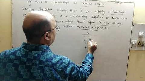 Python | Vector Operation on Series Object| Class 12 I.P.