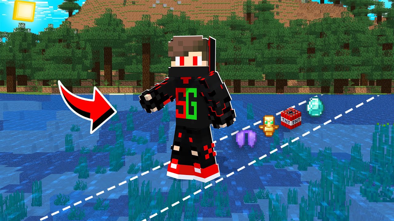 Minecraft But Walking On Water Gives *OP Items*
