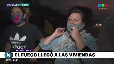 El fuego llegó a las viviendas en la Comuna San Roque