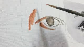 アクリル絵の具で描く、いろんな目 - YouTube