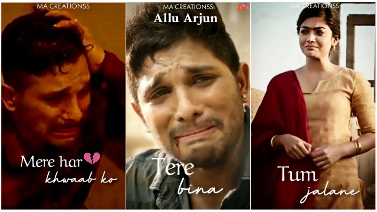 Allu Arjun Sad Whatsapp status | Arijit Singh | Rashmika Mandanna Whatsapp status | Fullscreen |AA20