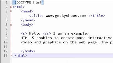 28. s Tag in HTML (Hindi)