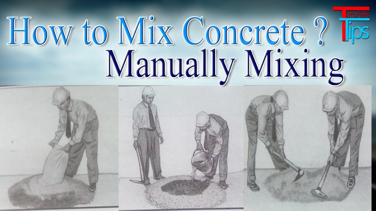 Manual Concrete Mixing at site. YouTube