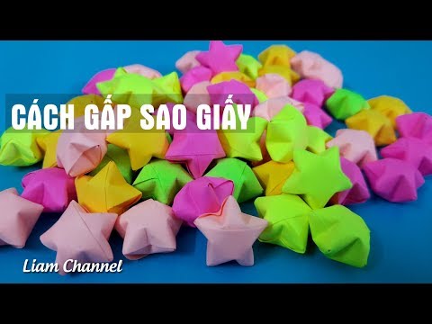 Hướng dẫn CÁCH GẤP NGÔI SAO GIẤY đơn giản | Origami Lucky Star Tutorial | Liam Channel | Foci