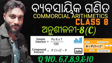 class 8 mathematics chapter 8 compound interest exercise-8(c) in odia || ଚକ୍ରବୃଦ୍ଧି ସୁଧ concept