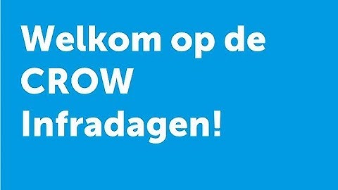 CROW Infradagen 2014