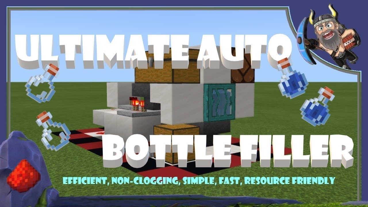 Ultimate Auto Water Bottle Filler Minecraft Bedrock (1.16+) YouTube