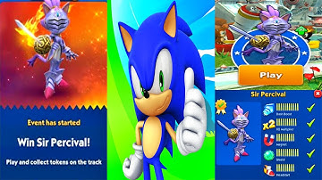 Sonic Dash - Sir Percival New Runner Unlocked - All Characters Unlocked Gameplay