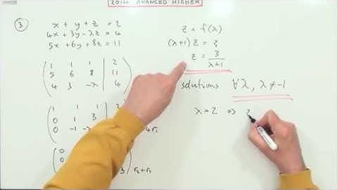 2014 SQA Advanced Higher Maths no. 3 : Gaussian elimination