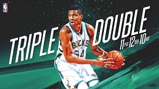 Giannis Antetokounmpo Records First Career Triple-Double