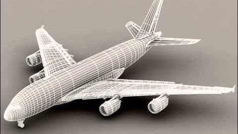 airplane airbus A380 3D model from CGTrader.com