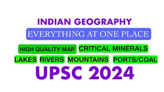 UPSC Prelims 2024: Master Indian Geography in 30 Mins! | Maps, Ports, Rivers, Minerals & More