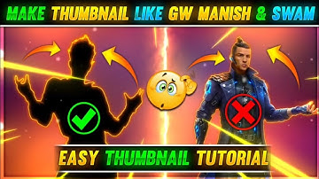 🔥🔥Only in Pixellab| How to make free fire fact video thumbnail| Gw Manish jaisa thumbnail banaye