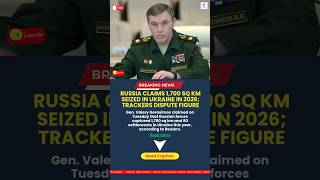 Russia claims 1,700 sq km seized in Ukraine in 2026; trackers dispute figure #shortsfeed #shorts