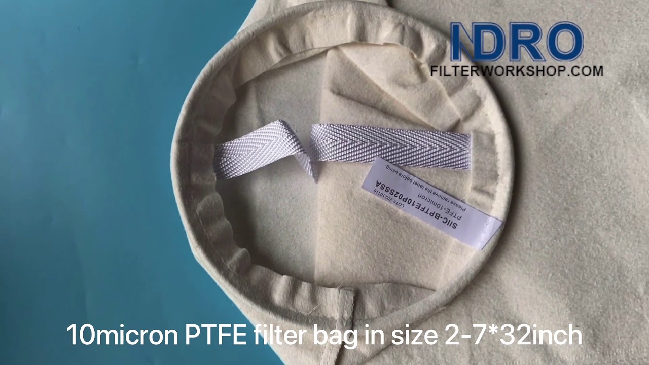 SIIC 10micron ptfe filter bag in size 2-7x32inch