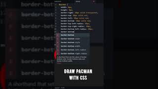 DRAW PAC-MAN WITH CSS #short