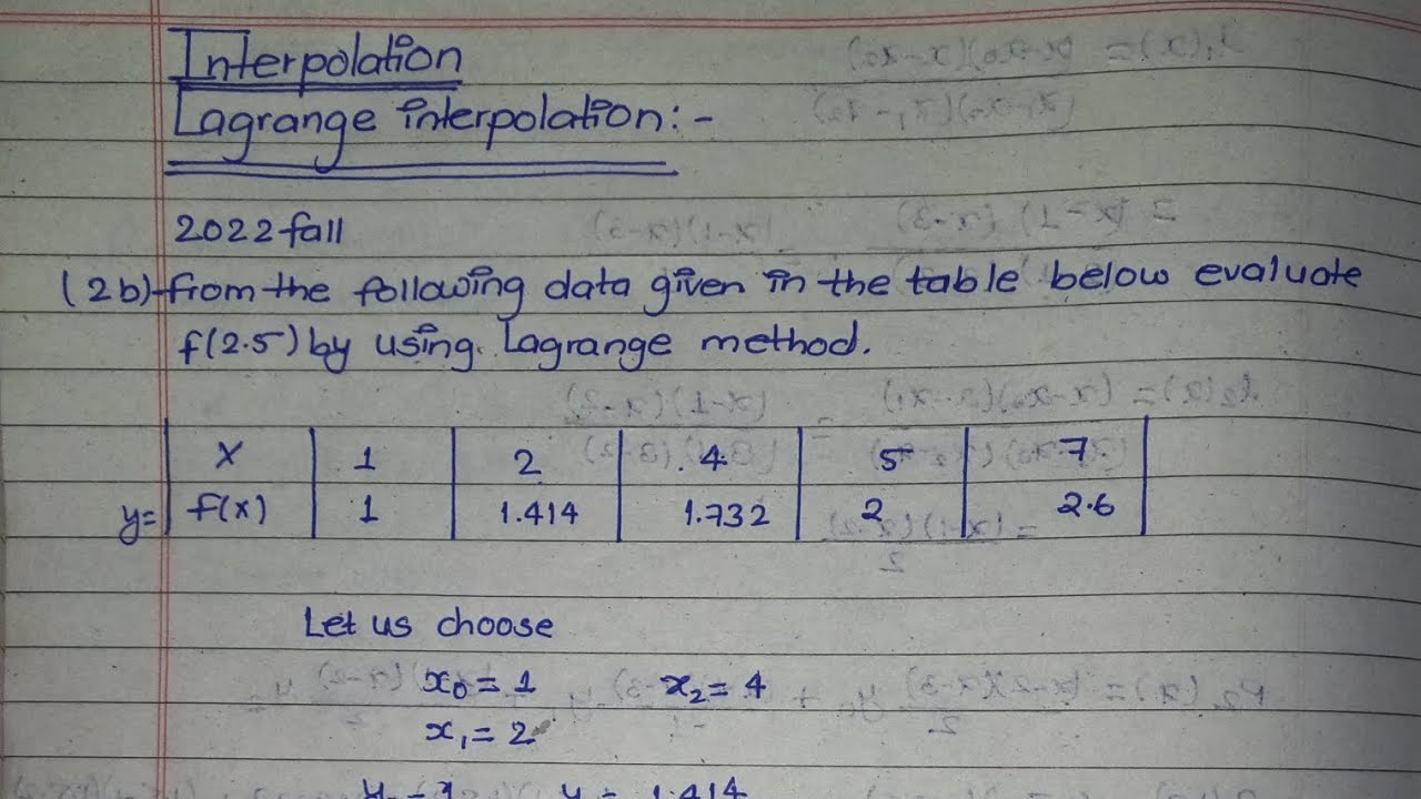 Interpolation Lagrange interpolation #interpolation #maths - YouTube