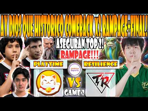 PLAYTIME vs TEAM RESILIENCE BO3[GAME 2] SEMIFINAL-ABED, WITS, SCOFIELD vs ERIKA -GAMES OF THE FUTURE