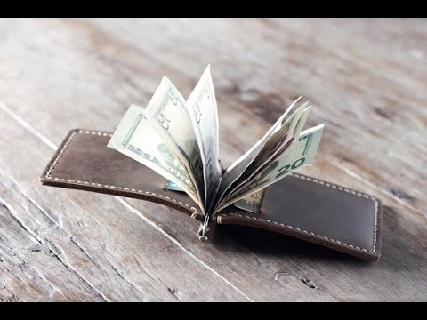 Money Clip Wallet - Coral Black – Leather Works Minnesota