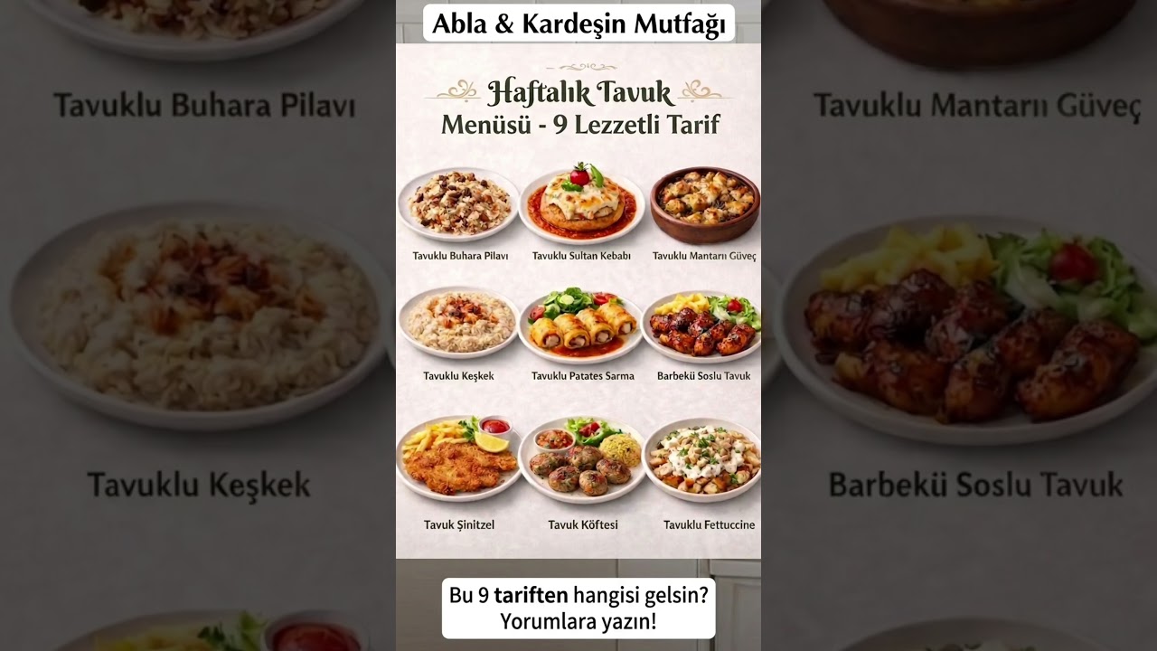 ​BU HAFTA NE PİŞİRSEM DERDİNE SON! 🍗 Tam 9 Çeşit Tavuk Tarifi (Seçimi Siz Yapın!)
