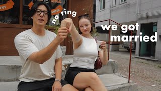 we got married in Korea  why we didn't have a ceremony & our future plans