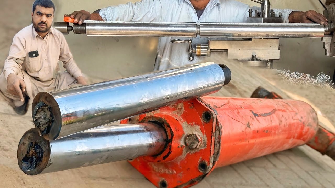 Jack Machine Rod Trusted Mechanic Fixes Broken Excavator Jack Rod With Amazing Method ...
