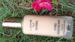 Lakme 9to5 naturale foundation drops review| foundation for dry skin | my experience with this |