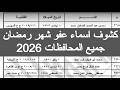 كشوف اسماء عفو شهر رمضان 2026 العفو الرئاسي في رمضان 2026 عفو رئاسي 2026 مصر السعوديه الجزائر اليوم