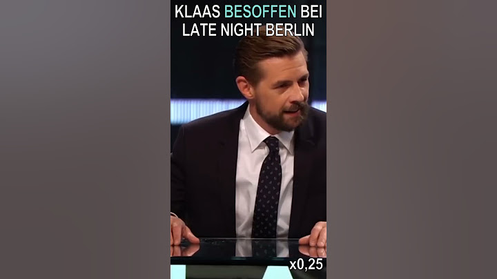 Klaas besoffen bei Late Night Berlin