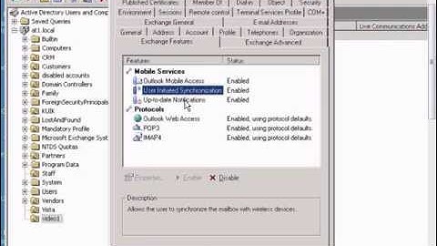 Enable or disable Outlook Mobile Access in Active Directory
