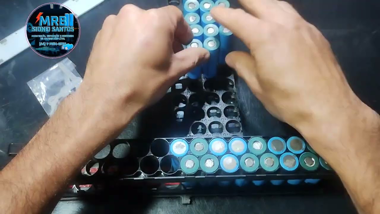 Montagem Bateria Ion-litio 36V, patinete elétrico Intelbras 