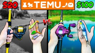 $20 vs $100 Temu Budget Fishing Challenge screenshot 4