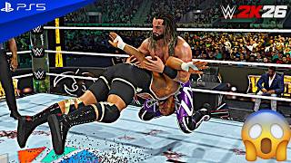 WWE 2K26 - Seth Rollins vs. Bron Breakker - Brutal Match at WrestleMania | PS5™ [4K60]