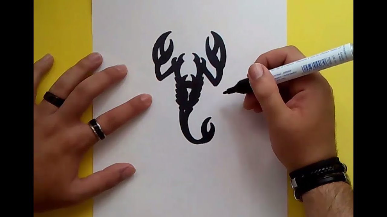 Como dibujar un escorpion tribal paso a paso 2 | How to draw a tribal  scorpion 2 - thptnganamst.edu.vn