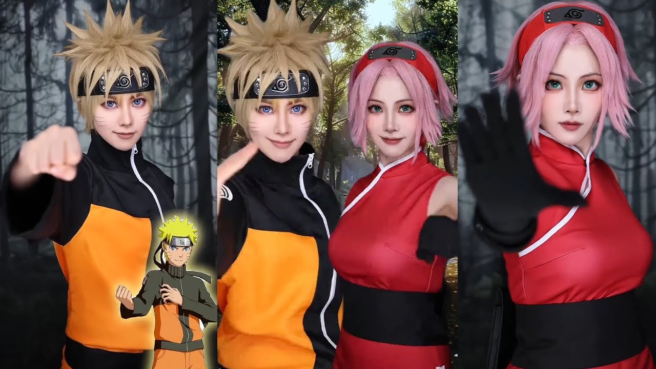 自古黄毛出傲娇！粉毛多病娇～ #是初九啊 #仿妆 #鸣樱#火影忍者