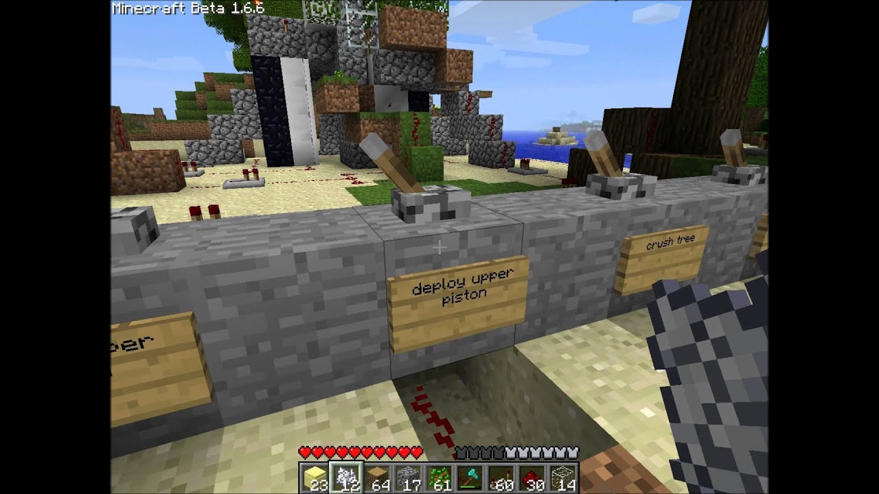 Minecraft Redstone Tree Crusher - YouTube