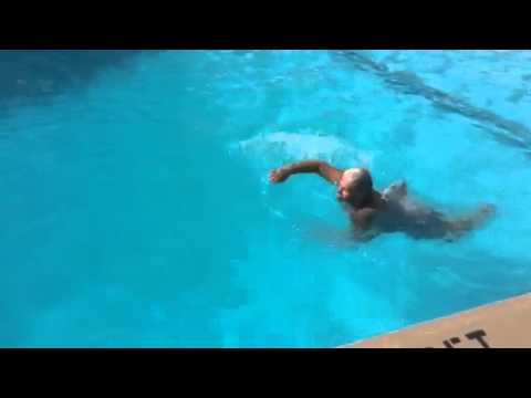Debbie - Greg swimming Dorchester