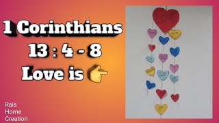 Bible verses about LOVE|Art&Craft|1 Corinthians13:4-8|Sunday School activity for kids