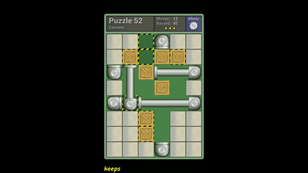 Pushing Machine (Extreme) Level Puzzle 52 - Perfect Solution