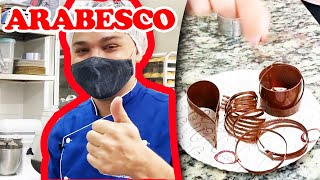 Arabesco de Chocolate Para Decorar Bolos e Tortas |Receitas Especiais Chefe Marcos e Ewerton Santana