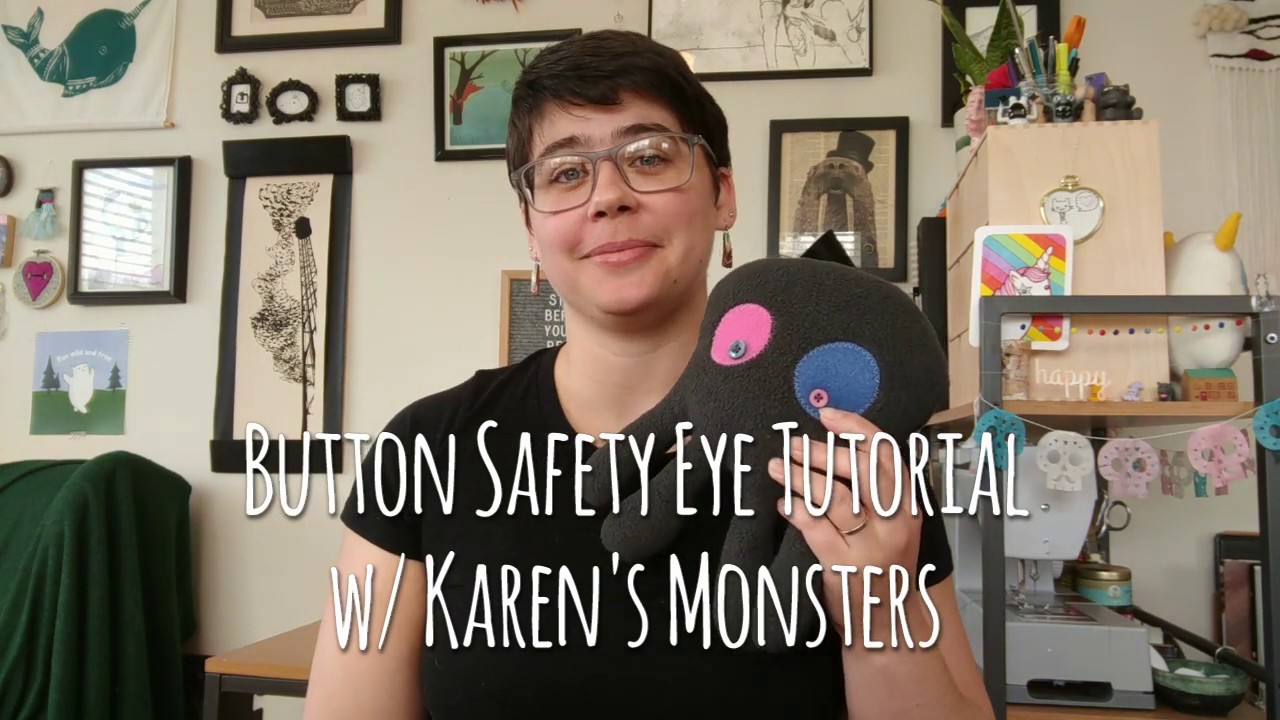 How to Sew Safe Stuffed Animal Eyes! {Because button eyes are a