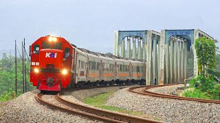 KERETA API PANJANG‼️ MENEMUKAN 26 KERETA API DI TIKUNGAN BESAR DAN JEMBATAN
