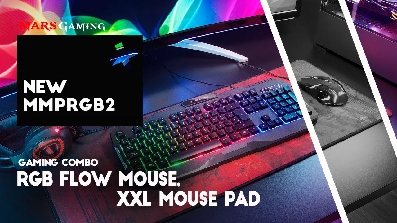A fully RGB full combo. Headset, keyboard, mouse and mousepad - MCPRGB2 | Mars Gaming