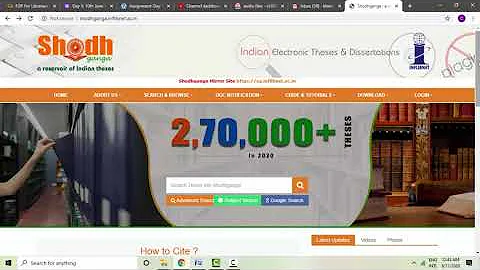 Shodhganga : a Reservoir of Indian Theses & Dissertations