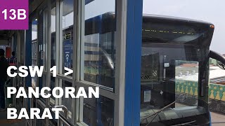 This route connects Blok M with Corridor 9 | Transjakarta 13B Ride from CSW to Pancoran Barat