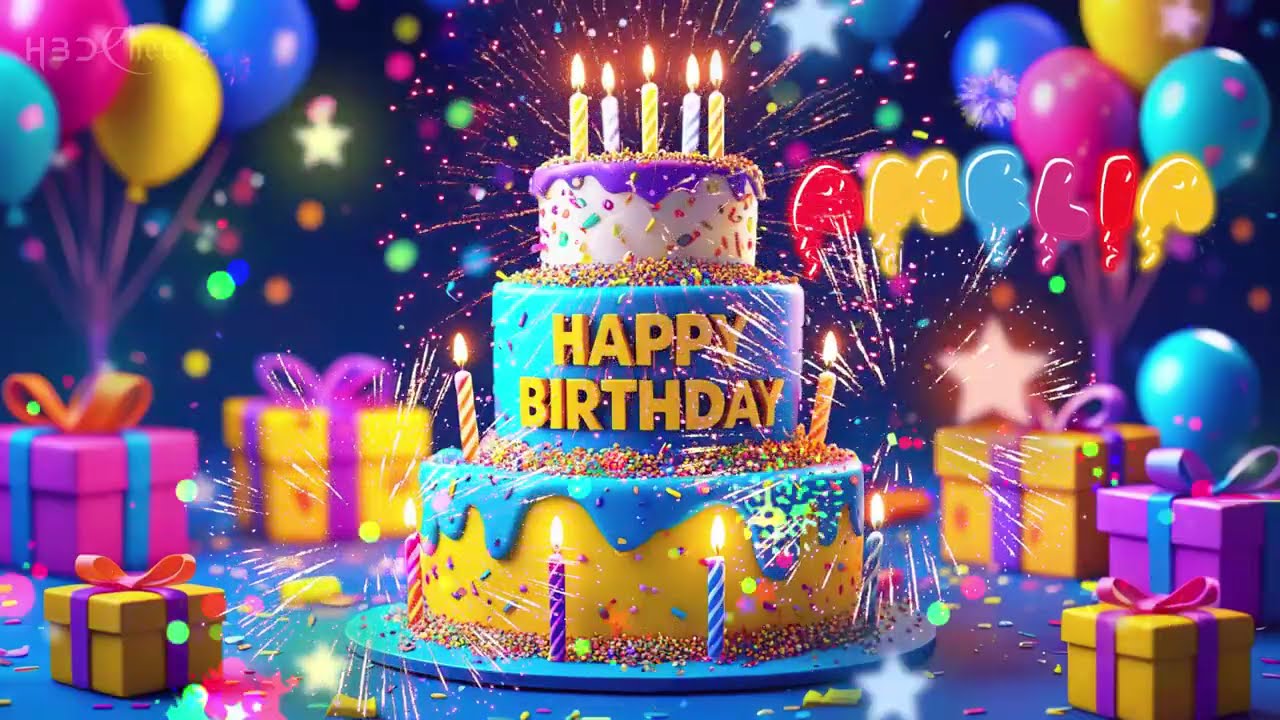 Happy Birthday Song for Amelia 🎉 | Birthday Celebration + Countdown Video