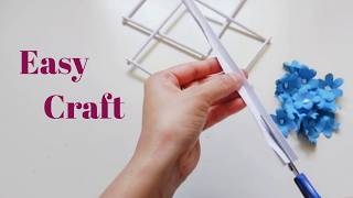 Easy Paper flower wall hanging | Wall hanging Craft | Craft with paper Easy Paper flower wall hanging | Wall hanging Craft | Craft with paper