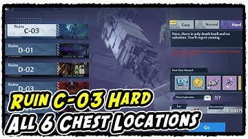 Ruin C-03 Hard All 6 Chest Locations Tower of Fantasy