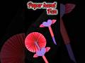 How to make origami paper heart fan | #shorts #craft #trending #viral #paperfan